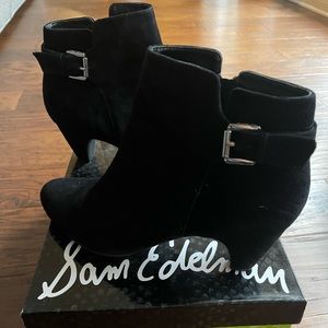 Sam Edelman - Mona Black Suede Booties - Size 10 - Worn only a few times.